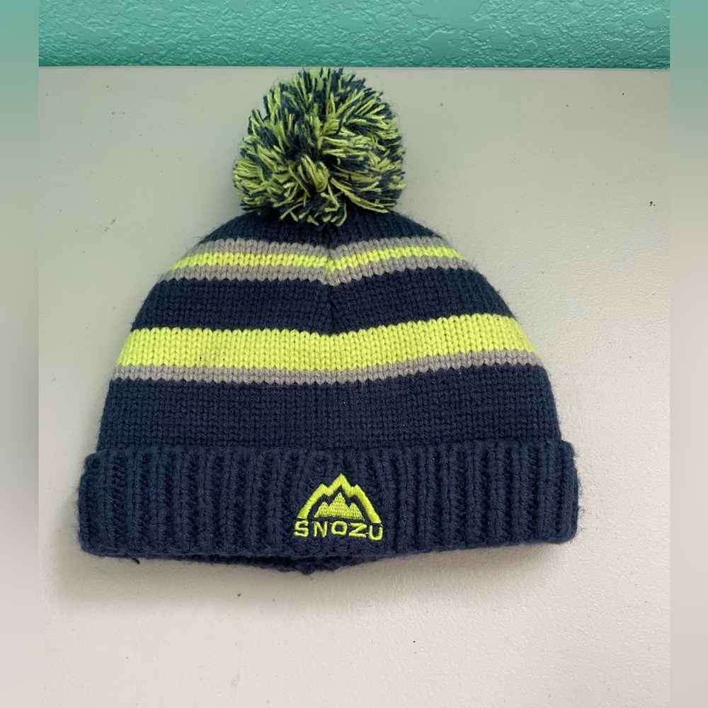 Snozu Kids Knit And Fleece Winter Hat Beanie Size 6